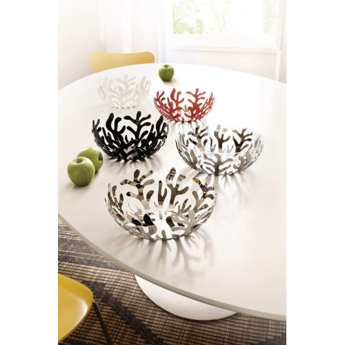  Alessi ESI0121 WMediterranean Fruit Bowl in Steel Colored with Epoxy Resin, White