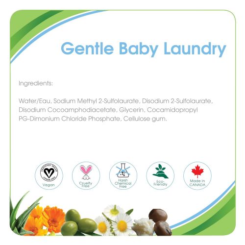  Aleva Naturals Gentle Baby Laundry, (40 Loads) 40 fl.oz / 1.02L