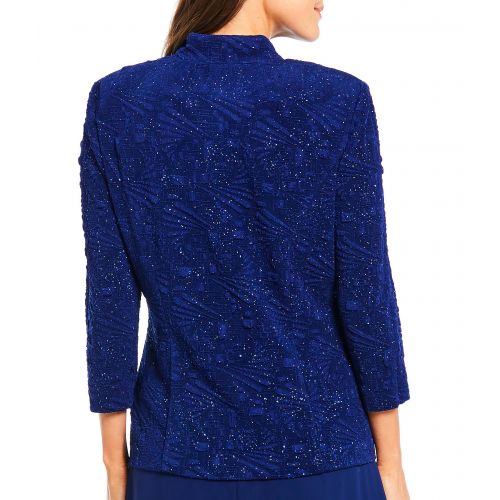  Alex Evenings 2-Piece Glitter Embellished Jacquard Jacket Dress