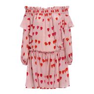 Alexander Mcqueen Silk petal print dress