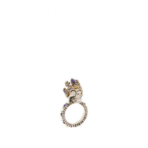  Alexander Mcqueen Queen Skull brass ring