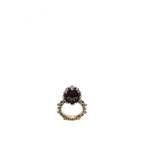  Alexander Mcqueen Queen Skull brass ring