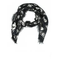 Alexander Mcqueen Modal and silk skull print scarf