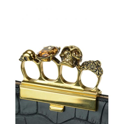  Alexander Mcqueen Skull four rings clutch