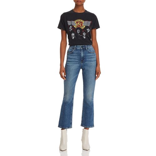  T by Alexander Wang Cult Crop Straight Jeans in Light Indigo