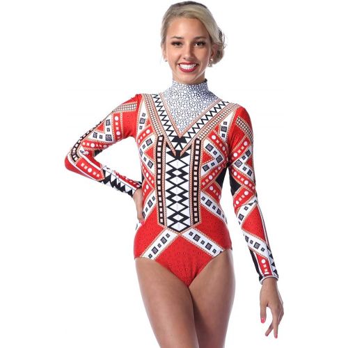  Alexandra Collection Womens Ignite Long Sleeve Dance Costume Leotard