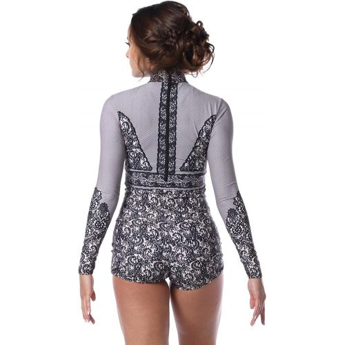  Alexandra Collection Youth Dark Romance Long Sleeve Dance Costume Biketard