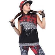 Alexandra Collection Youth Punk Rock Princess Cut Off Hip Hop Dance Costume Hoodie