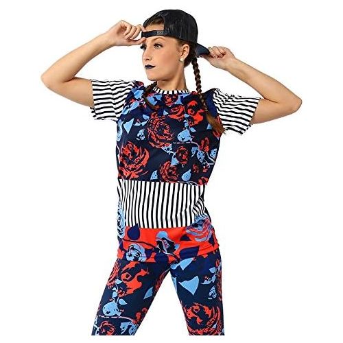  Alexandra Collection Womens Urban Vibe Crewneck Hip Hop Dance Costume