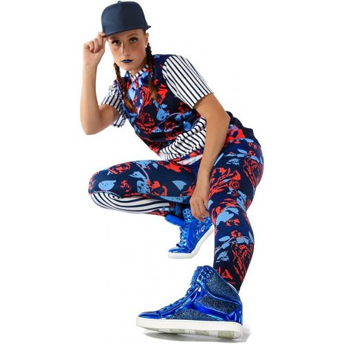  Alexandra Collection Womens Urban Vibe Crewneck Hip Hop Dance Costume