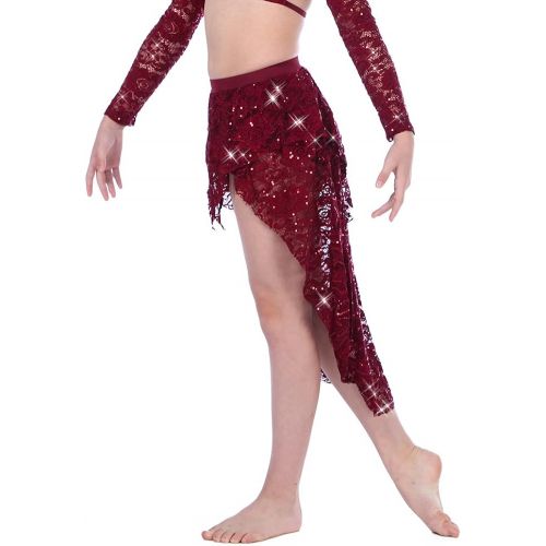  Alexandra Collection Womens Juliette Lyrical Dance Costume Outfit Sequin Lace Skirt