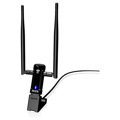  Alfa Network ALFA Network AWUS036AC Long-Range Wide-Coverage Dual-Band AC1200 USB Wireless Wi-Fi Adapter w High-Sensitivity External Antenna - Windows, MacOS & Kali Linux supported