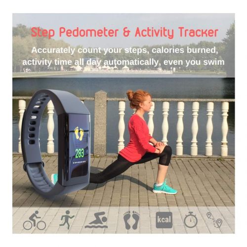  Alfaline Fitness Tracker with Heart Rate Monitor, Blood Pressure Monitor, IP68 Waterproof Smart Watch with New Super Color Screen