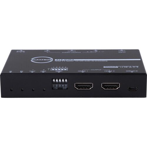  Alfatron 1x2 HDMI Distribution Amplifier with Audio De-Embedder