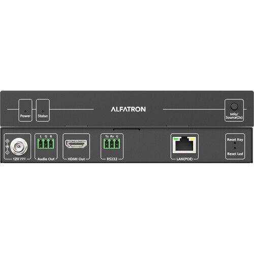  Alfatron UHD 4K30 AV-over-IP Decoder with RS-232 Control