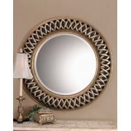 Alfheim Extra Large CELTIC KNOT Round Wall Mirror Silver Gold Circle Twisted Fretwork