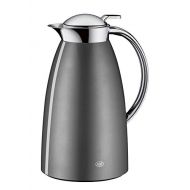 alfi 3561.218.100 Isolierkanne Gusto, Edelstahl Space Grey 1,0 l, Absolut dicht, zerlegbarer Verschluss, 12 Stunden heiss, 24 Stunden kalt