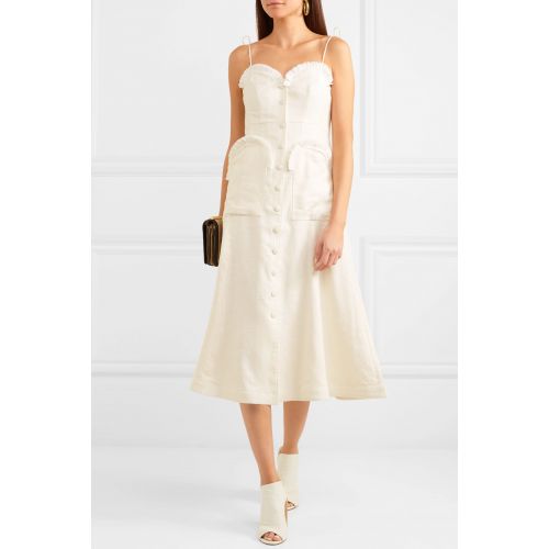  Alice McCALL Girls on Film raffia-trimmed woven midi dress