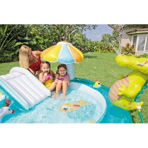  Alien Whryspa Inflatable Swim Center Fun Baby Swimming Pool Toddler Water Spouts Slide Garden Leisure Pool 20317389Cm