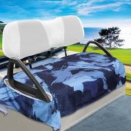 Golf Cart Seat Blanket Towel, 100% Microfiber Golf Cart Seat Blanket with Unique Patterns, Durable & Soft, Easy Install and Clean Golf Cart Accessories, Universal Fit All EZGO, Yamaha, 2-Seat Golf Car