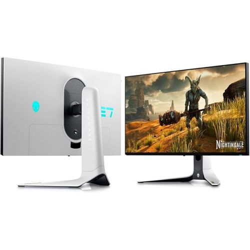  Alienware AW2723DF Gaming Monitor - 27-inch (2560 x 1440) 240Hz Display (DP 1.4), 1ms Response Time, NVIDIA G-Sync, Preset OSD Modes, Height/Tilt/Swivel/Pivot Adjustability - Lunar Light