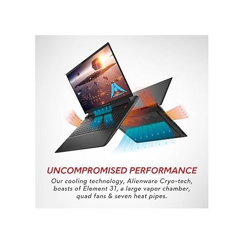 Alienware m18 AMD Gaming Laptop - 18-inch FHD+ (1920 x 1200) 480Hz 3ms Display, AMD Ryzen 9-7845HX, 32GB DDR5 RAM, 1TB SSD, NVIDIA GeForce RTX 4080 GDDR6, 1-Year Premium Support - Dark Metallic Moon