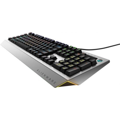  Dell Alienware Pro Gaming Mechanical Keyboard AW768 AlienFX 16.8M RGB 13 zone based Lighting 15 programmable macro key functions, Silver