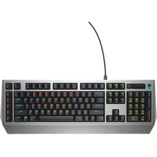  Dell Alienware Pro Gaming Mechanical Keyboard AW768 AlienFX 16.8M RGB 13 zone based Lighting 15 programmable macro key functions, Silver