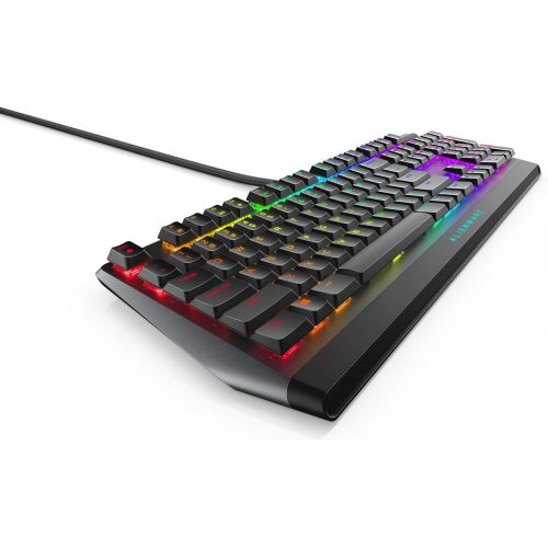  Alienware Low-Profile RGB Gaming Keyboard AW510K: Alienfx Per Key RGB LED - Media CONTROLS & USB Passthrough - Cherry MX Low Profile Red Switches