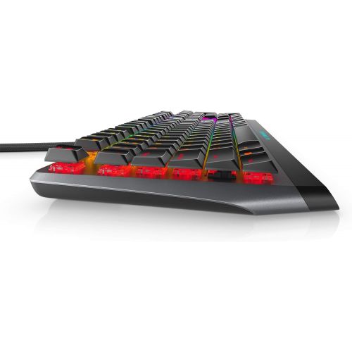  Alienware Low-Profile RGB Gaming Keyboard AW510K: Alienfx Per Key RGB LED - Media CONTROLS & USB Passthrough - Cherry MX Low Profile Red Switches