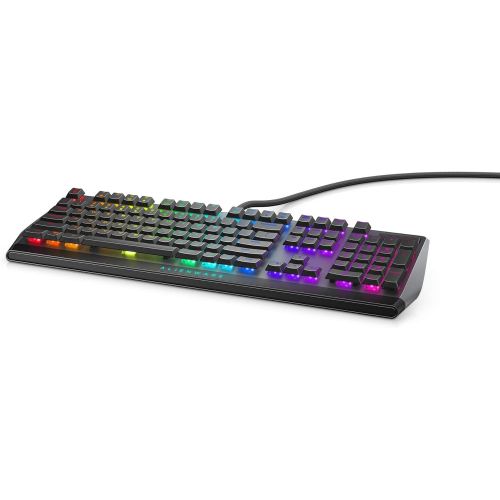  Alienware Low-Profile RGB Gaming Keyboard AW510K: Alienfx Per Key RGB LED - Media CONTROLS & USB Passthrough - Cherry MX Low Profile Red Switches