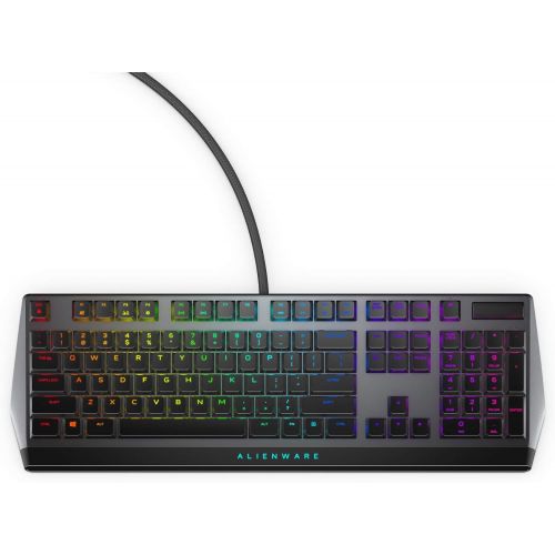  Alienware Low-Profile RGB Gaming Keyboard AW510K: Alienfx Per Key RGB LED - Media CONTROLS & USB Passthrough - Cherry MX Low Profile Red Switches