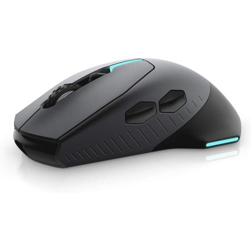  Alienware Wired/Wireless Gaming Mouse AW610M: 16000 DPI Optical Sensor - 350 Hour Rechargeable Battery Life - 7 Buttons - 3-ZONE Alienfx RGB Lighting