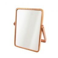 AlierKin Tabletop Vanity Makeup Mirror, Rectangle, Pine Wood