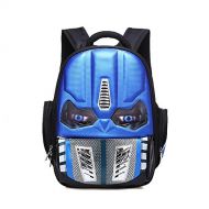 Alipher School Backpack Waterproof Kids Backpack Comic School Bag Student Bookbag Transformers Large Size Blue