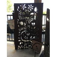 AlizeMetalWorks Swirls and Flowers Privacy Screen