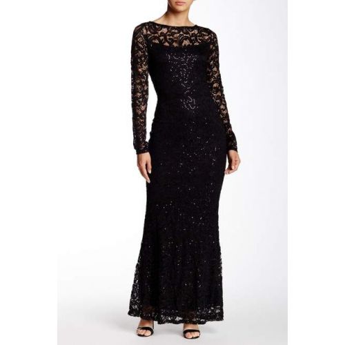  Marina Long Sleeve Lace Gown