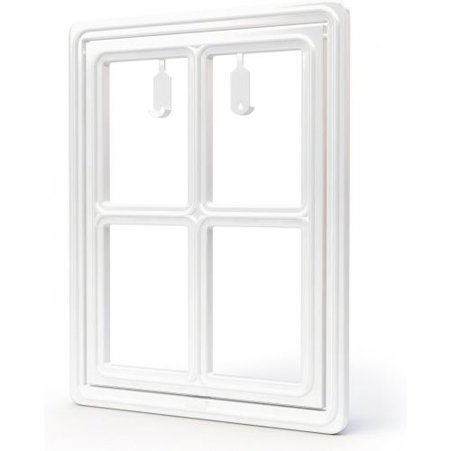  All Dog's Needs Pet Dog Door for Screens  Two-Way Self-Locking Screen Dog Door with Magnetic Lock  Different No-Break Hinge  White Plastic Patio Dog Door Large  12 in. x 16 in.  by All Dog’s
