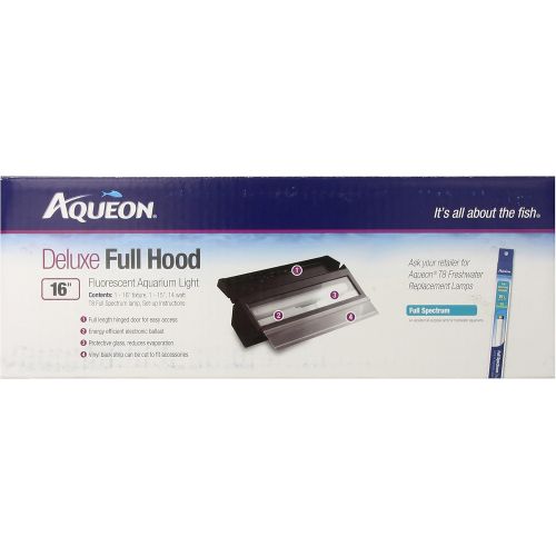  All Glass Aquariums All Glass Aquarium AAG21216 Fluorescent Deluxe Hood, 16-Inch