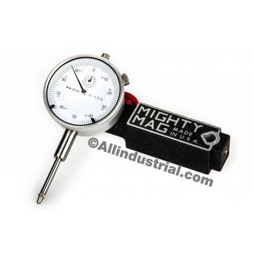  All Industrial MIGHTY MAG + 0-1 DIAL INDICATOR COMBO SET INSPECTION HOLDER MAGNETIC BASE KIT