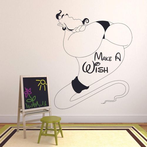  All Things Valuable Make A Wish Magic Genie Lamp Aladdin Quotes Walt Disney Wall Sticker Vinyl Wall Art Decal for Girl...