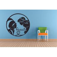 All Things Valuable Jasmine and Aladdin Walt Disney Wall Sticker Vinyl Wall Art Decal for Girls Boys Baby Kid Bedroom...