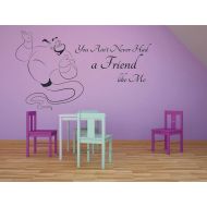 All Things Valuable You Aint Never Had A Friend Like Me Aladdin Walt Disney Wall Sticker Vinyl Wall Art Decal for Girl Boy Baby Kid Bedroom Nursery Daycare Home Decor Sticker Wall Art Vinyl Decoration