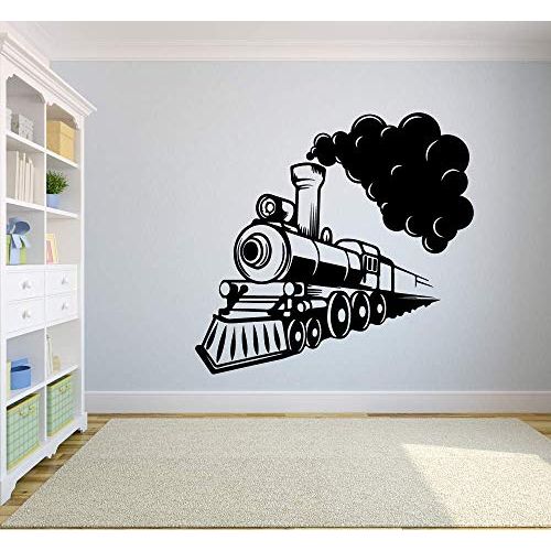  All Things Valuable Train Ride Smoke Toy Railroad Railway Rail Trains Wall Sticker Art Decal for Girls Boys Room Bedroom Nursery Kindergarten House Fun Home Decor Stickers Wall Art Vinyl Decoration Si