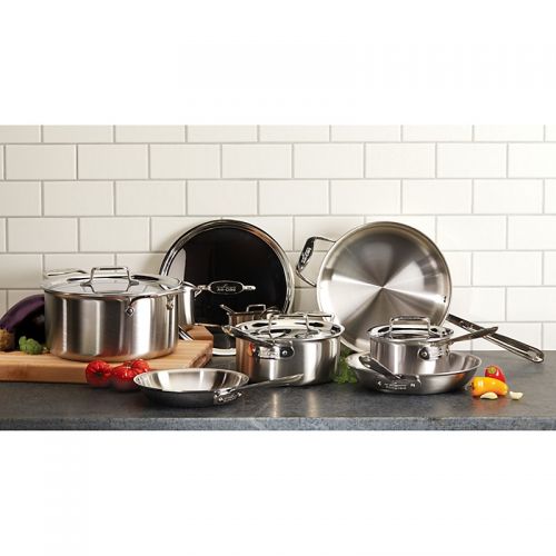  All-Clad d5 Stainless Brushed 10-Piece Cookware Set