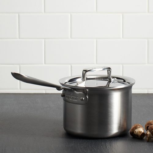  All-Clad All Clad d5 Stainless Brushed 2 Quart Sauce Pan with Lid