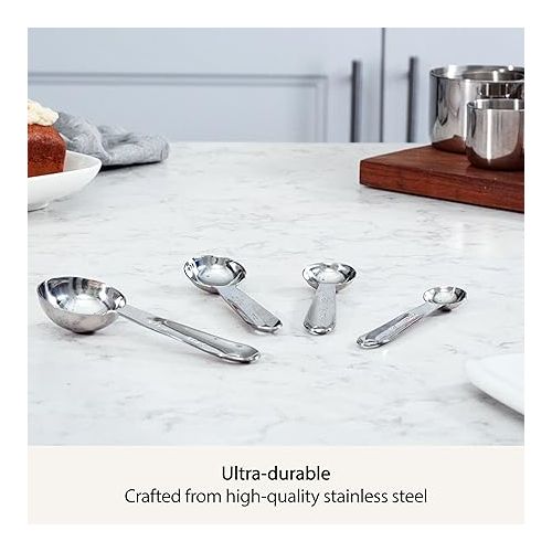  All-Clad Specialty Stainless Steel Kitchen Gadgets Measuring Spoons Kitchen Tools, Kitchen Hacks Silver