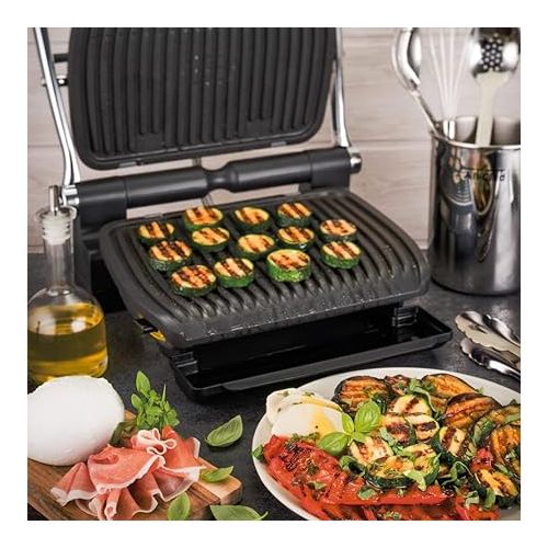  All-Clad AutoSense Stainless Steel Indoor Grill, Panini Press XL Automatic Cooking 1800 Watts Smokeless, Removable Plates, Dishwasher Safe