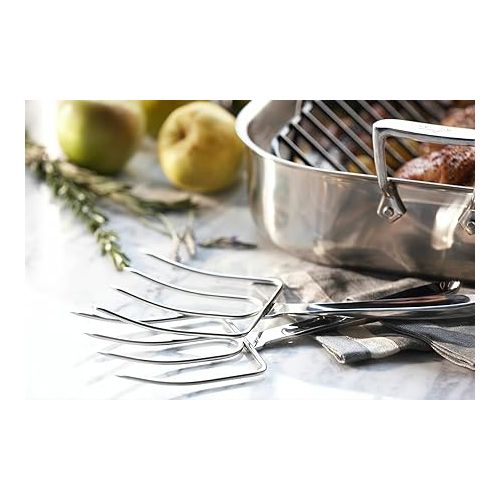  All-Clad Specialty Stainless Steel Kitchen Gadgets Solid Spoon Kitchen Tools, Kitchen Hacks Silver