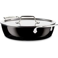 All-Clad FusionTec Ceramic Universal Pan 4.5 Quart Induction Oven Broiler Safe 500F Pots and Pans, Cookware Onyx